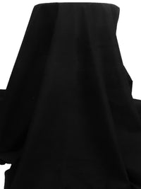 Matte Black 100% Silk Crepe De Chine With Interfacing - NY Designer - 43W