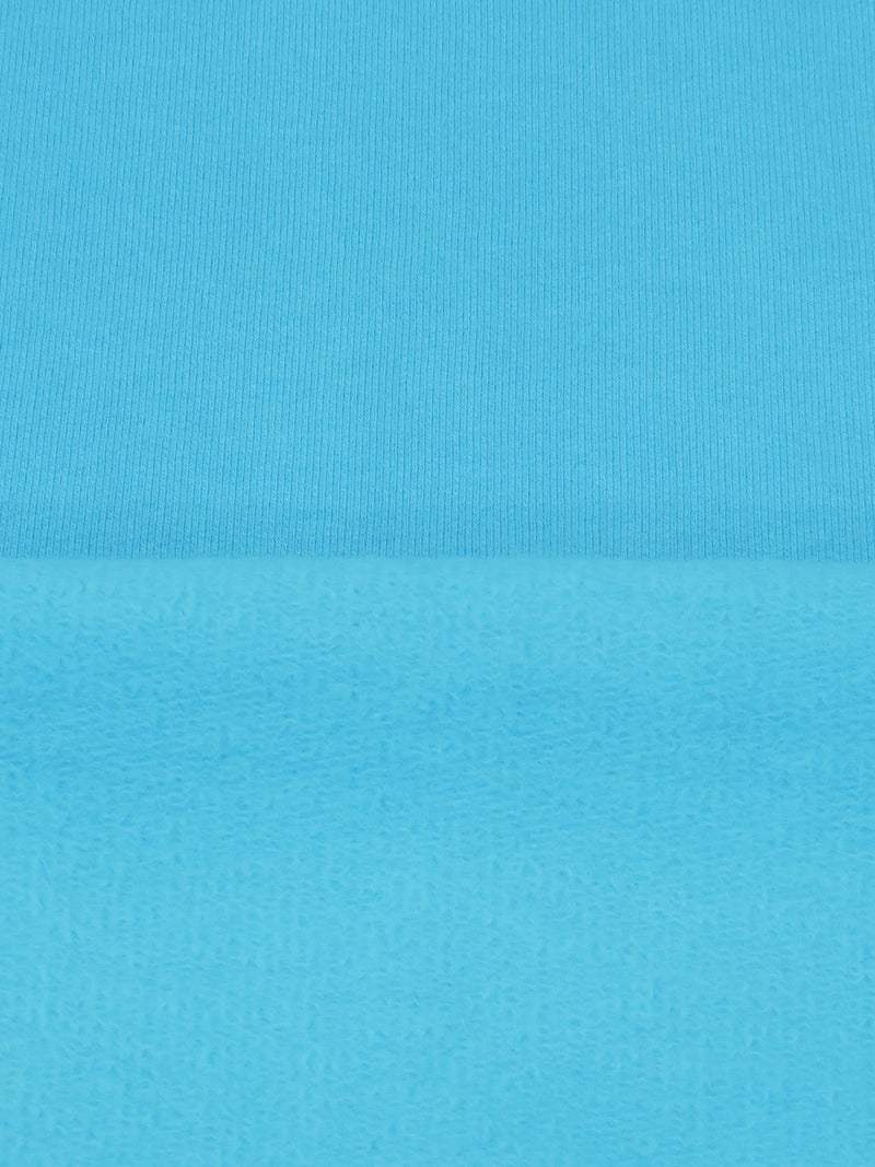 Bright Sky Blue Cotton/Polyester Sweatshirt Fleece 66W