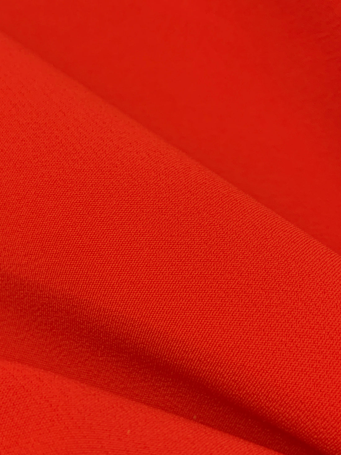 Flame Red Polyester/Lycra Cady Stretch Suiting - NY Designer - 56W