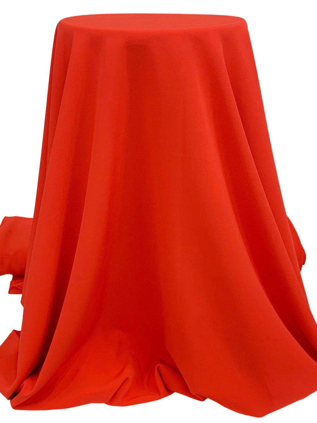 Flame Red Polyester/Lycra Cady Stretch Suiting - NY Designer - 56W