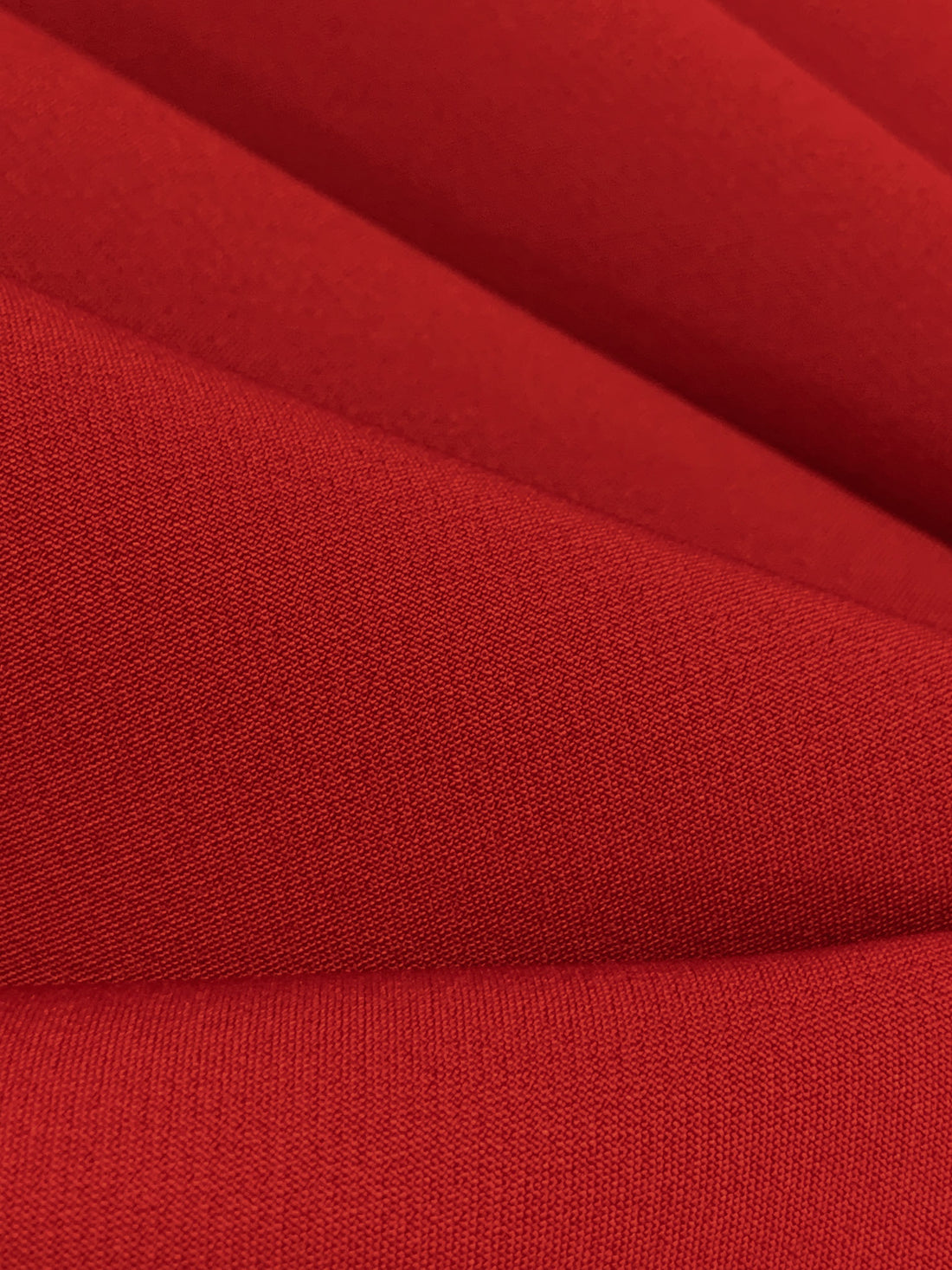 Firebrick Red Polyester/Lycra Cady Stretch Suiting - NY Designer - 59W
