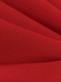 Firebrick Red Polyester/Lycra Cady Stretch Suiting - NY Designer - 59W