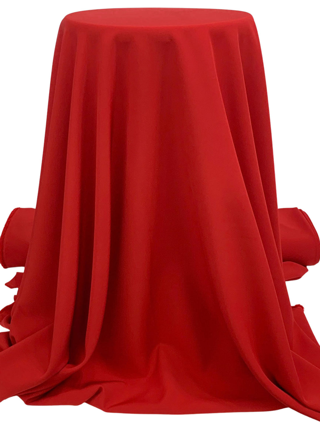 Firebrick Red Polyester/Lycra Cady Stretch Suiting - NY Designer - 59W