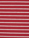 Cardinal Red/White Cotton/Polyester Horizontal Stripe Interlock Knit 62W