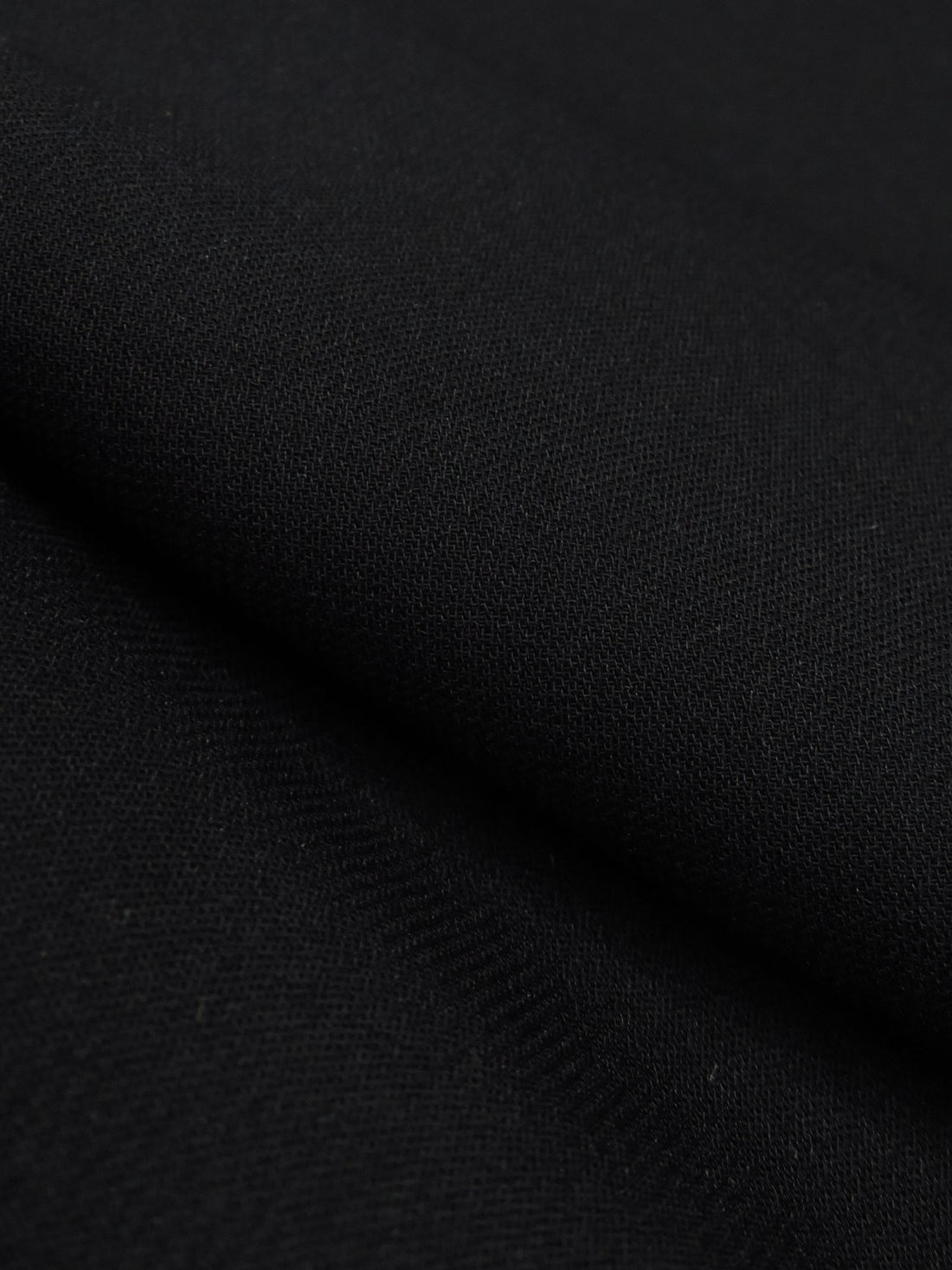 Black 100% Silk Double Georgette - NY Designer - 54W