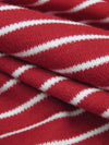 Cardinal Red/White Cotton/Polyester Horizontal Stripe Interlock Knit 62W