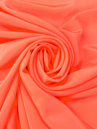 Neon Peach 100% Silk Crepe de Chine - NY Designer - 43W