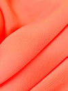 Neon Peach 100% Silk Crepe de Chine - NY Designer - 43W