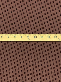 Cocoa Brown Silk/Rayon Swiss Dot Chiffon - NY Designer - 43W