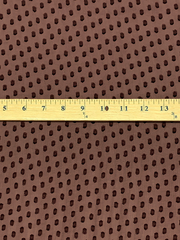 Cocoa Brown Silk/Rayon Swiss Dot Chiffon - NY Designer - 43W