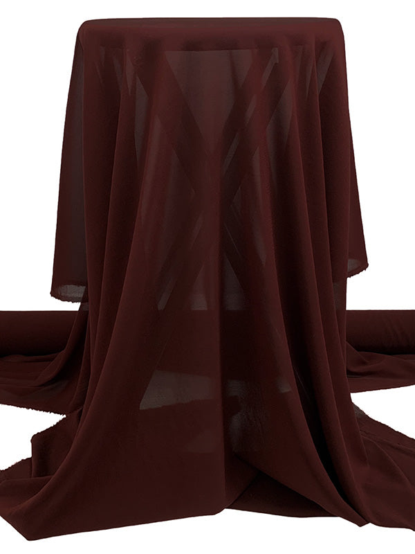 Dark Sienna Silk/Lycra Stretch Chiffon - NY Designer - 39W