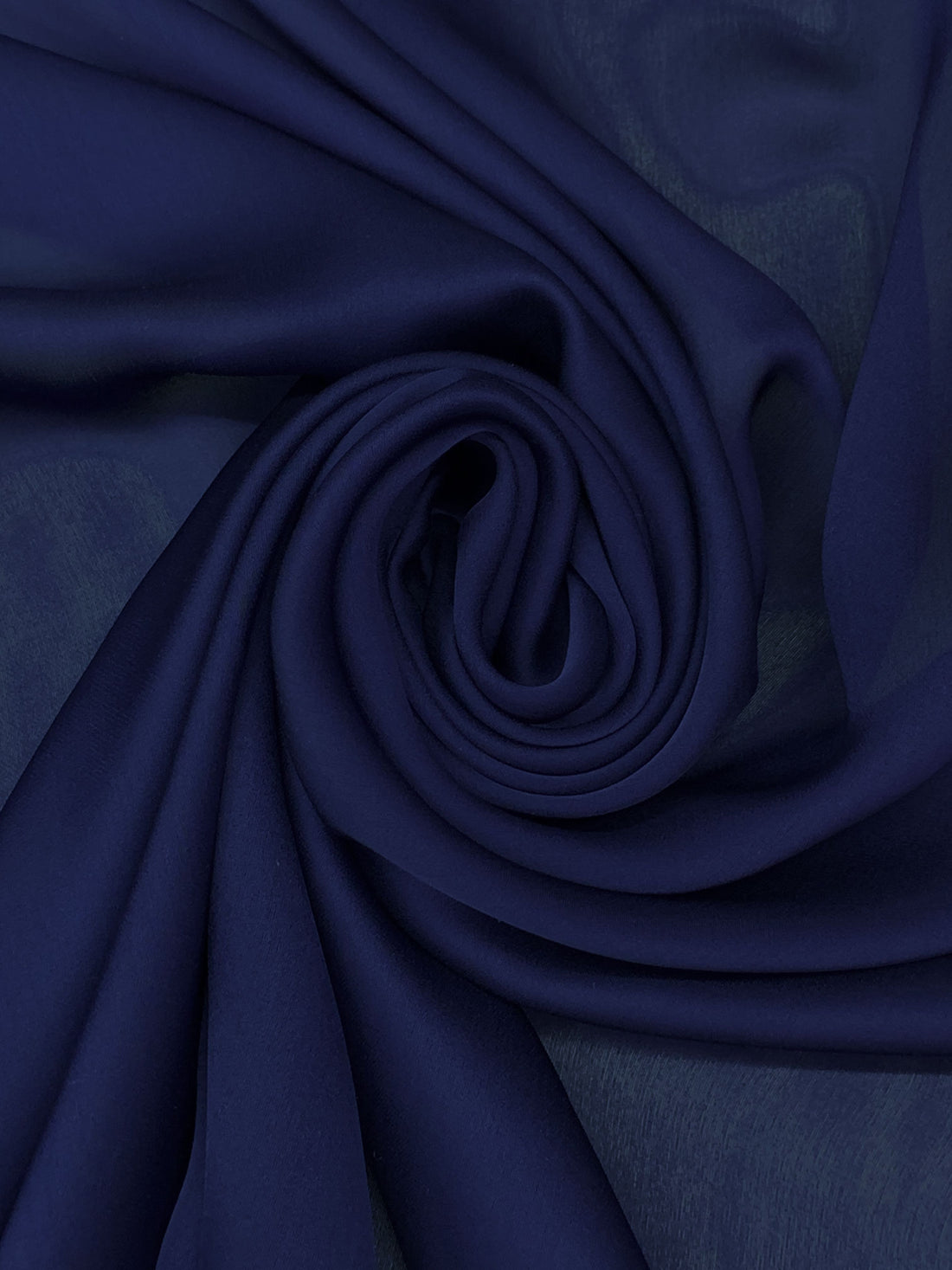 Navy 100% Silk Double Georgette - NY Designer - 44W