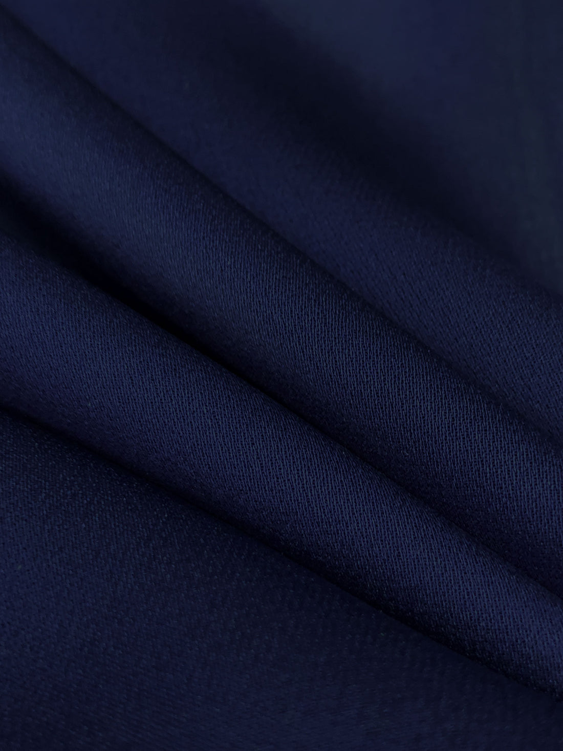 Navy 100% Silk Double Georgette - NY Designer - 44W