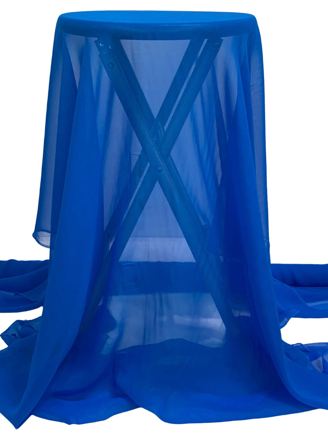 Cobalt Blue 100% Silk Chiffon - NY Designer - 43W
