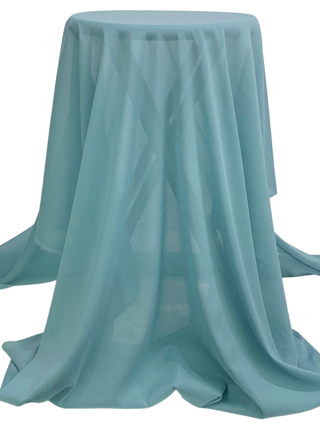 Pewter Blue Silk/Lycra Stretch Chiffon - NY Designer - 40W