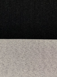 Muted Cool Black Cotton/Polyester/Lycra Stretch Sateen Denim - NY Designer - 56W