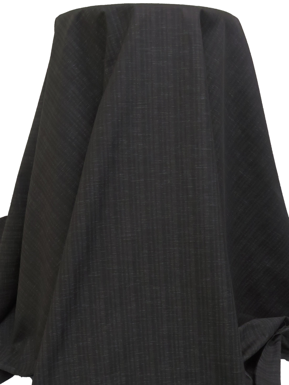 Charcoal Gray/Dark Brown/Pale Gray/Multi Cotton/Nylon Vertical Stripe Herringbone Weave Jacquard Woven - Imported From Italy - 57W