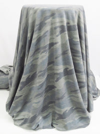 Pewter Gray/Tungsten Gray/Muted Misty Blue/Multi Polyester/Lycra Heathered Camouflage Print French Terry Knit 60W