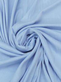 Light Cornflower Blue 100% Cotton Fine Rib Knit 54W