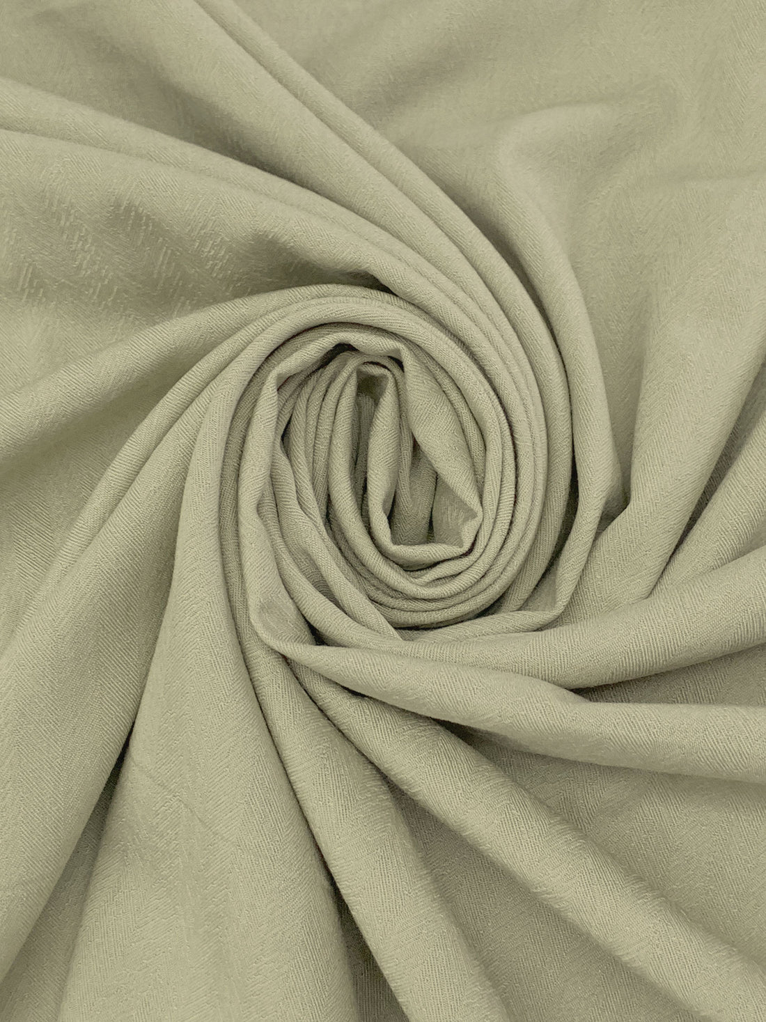 Dusty Hearts Of Palm Wool/Rayon Novelty Herringbone Suiting - Imported From Japan - 59W
