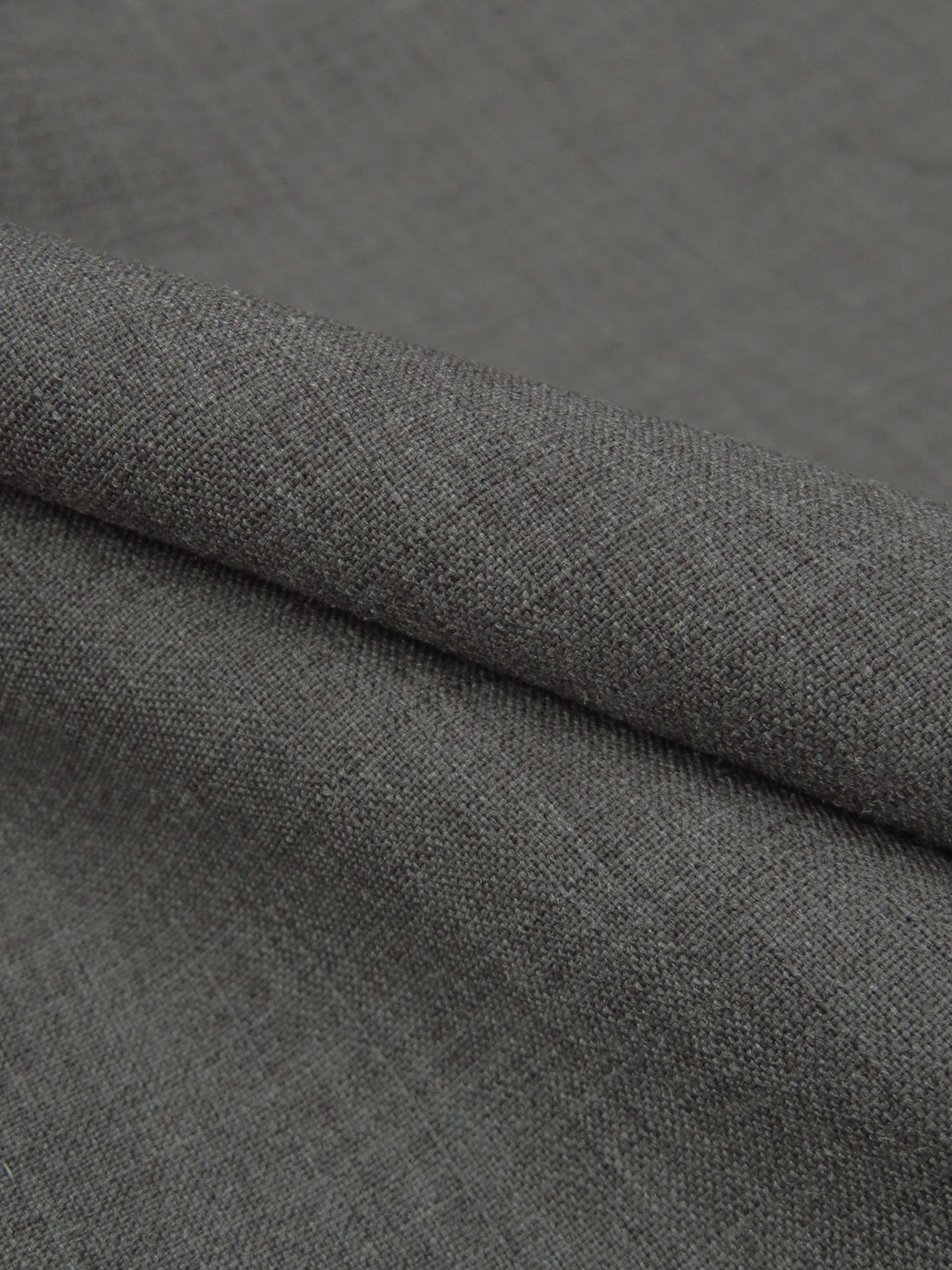 Battleship Gray Worsted Wool/Nylon Slubbed Suiting - NY Designer - 58W