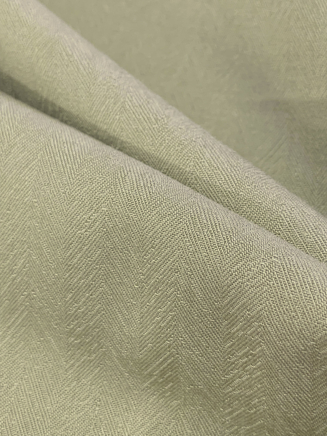 Dusty Hearts Of Palm Wool/Rayon Novelty Herringbone Suiting - Imported From Japan - 59W