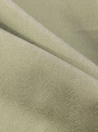 Dusty Hearts Of Palm Wool/Rayon Novelty Herringbone Suiting - Imported From Japan - 59W