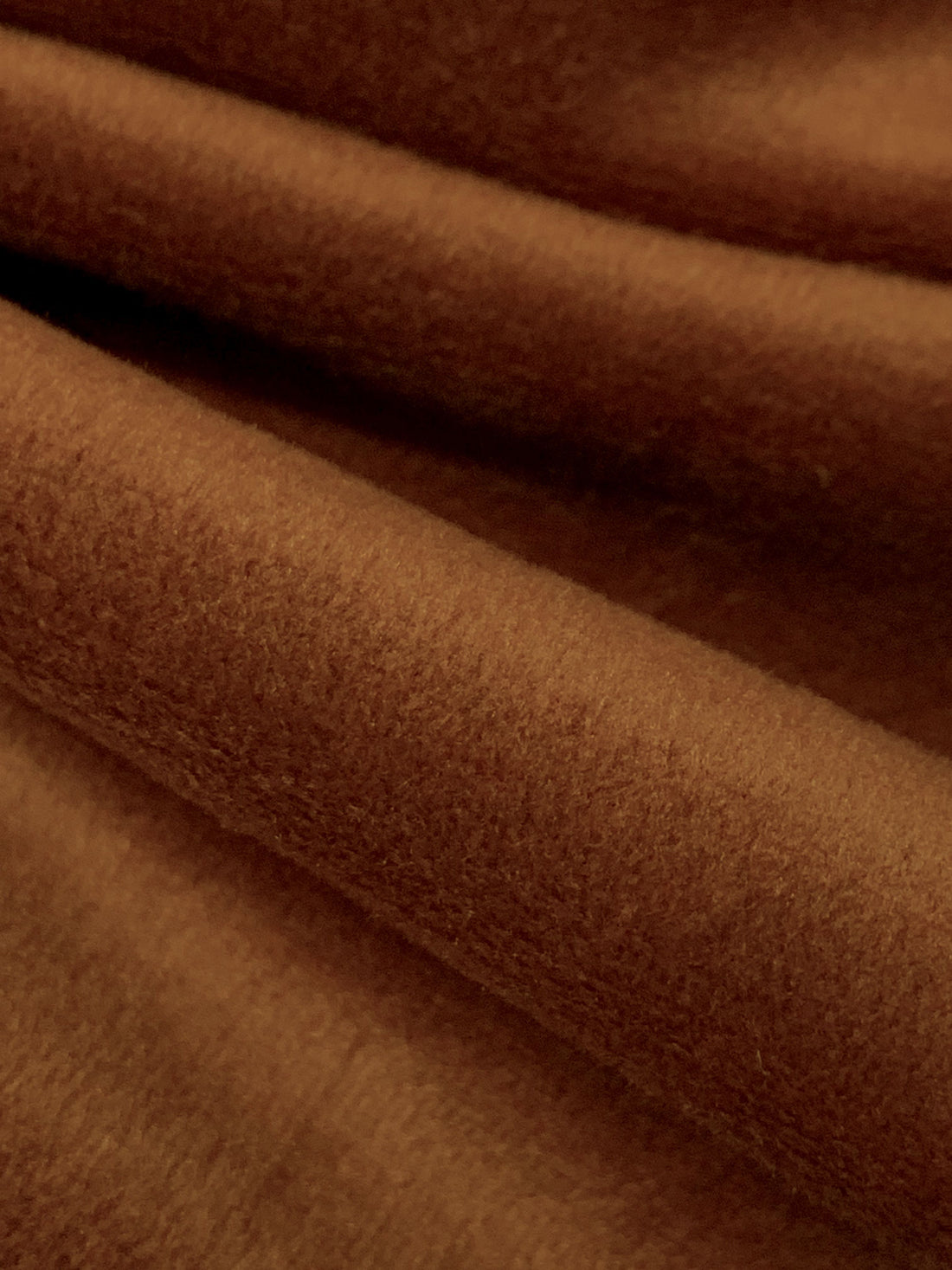 Dark Caramel Polyester/Lycra Velour Knit 60W