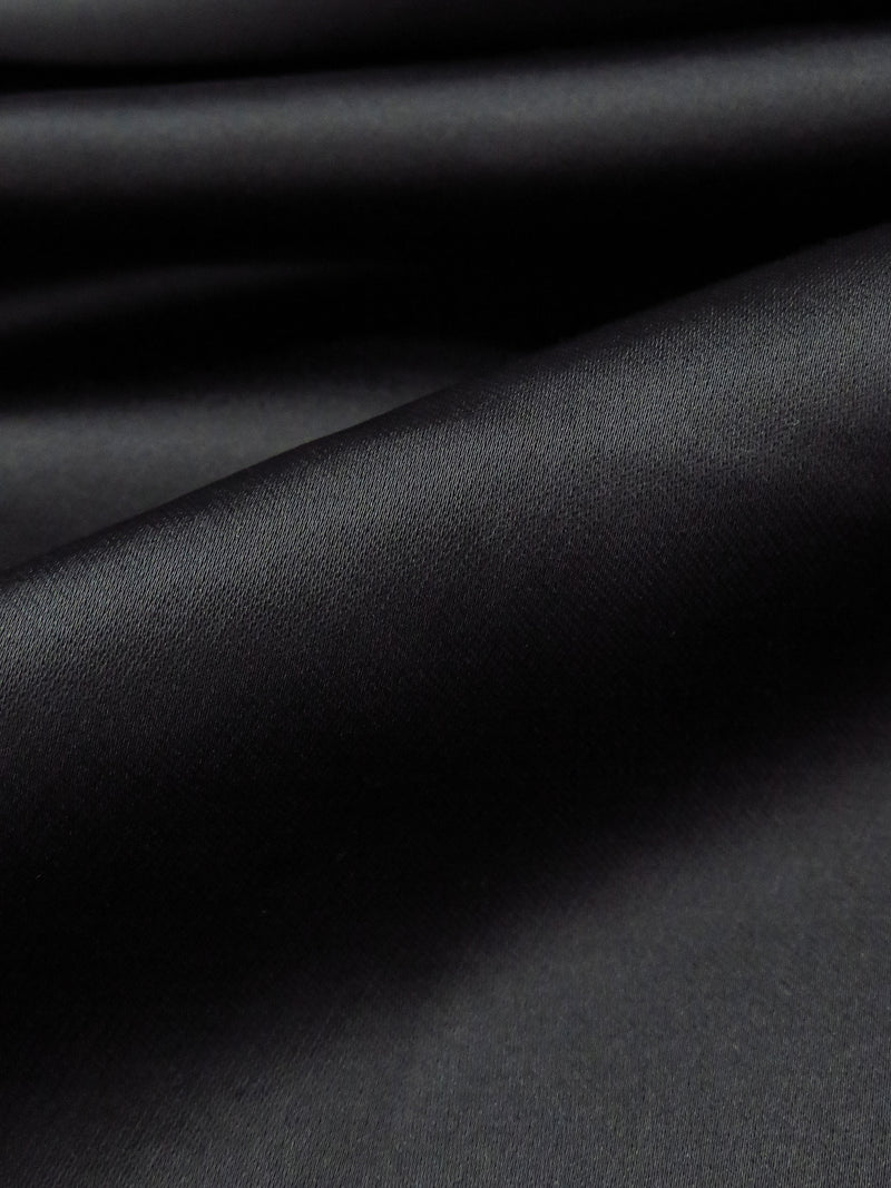 Black Rayon/Silk Satin - NY Designer - 58W