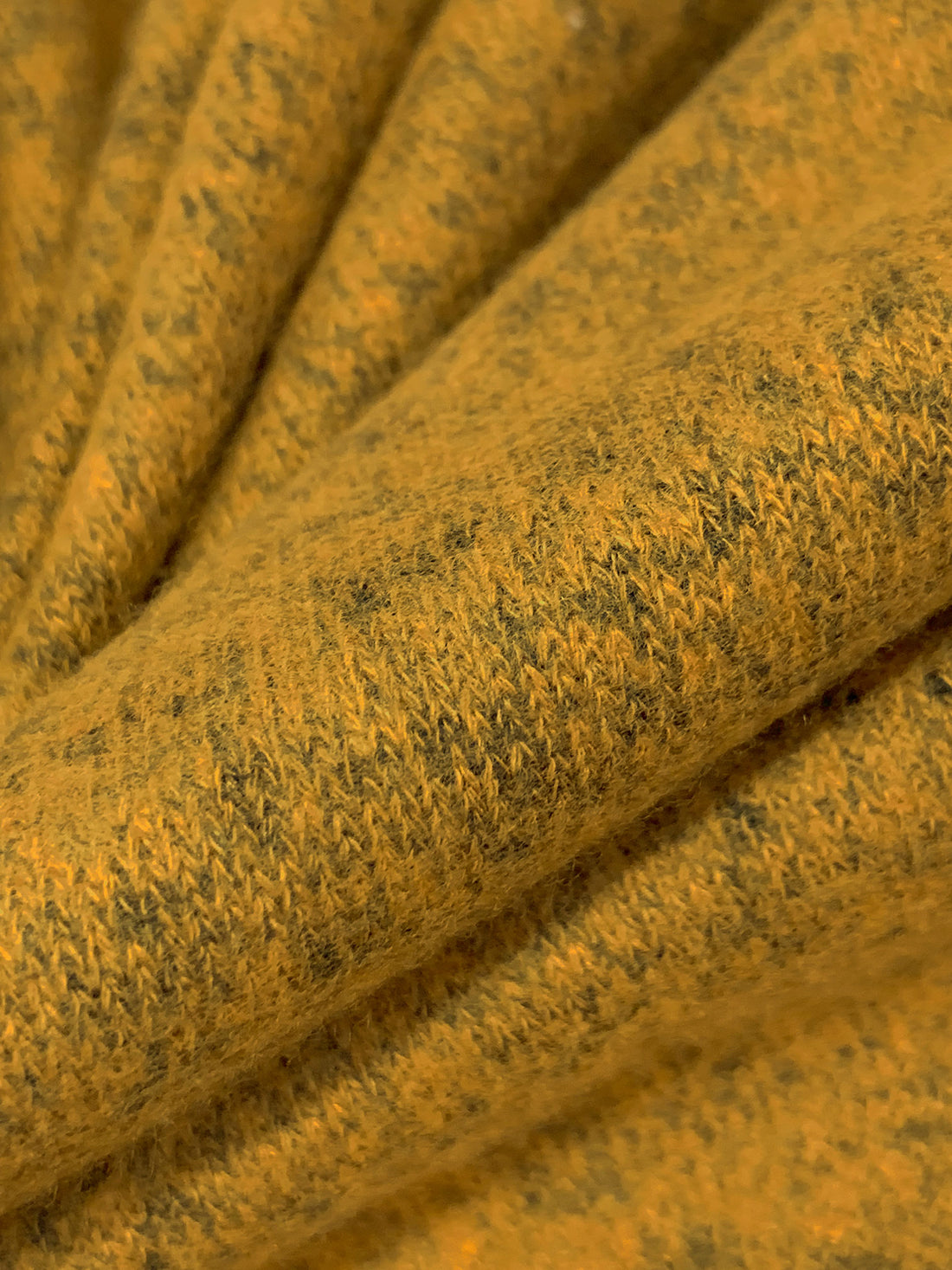 Harvest Gold Rayon/Polyester/Lycra Heathered Brushed Sweater Knit 62W