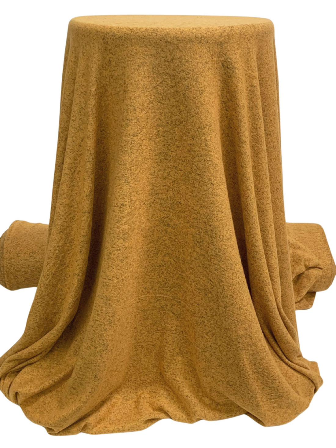 Harvest Gold Rayon/Polyester/Lycra Heathered Brushed Sweater Knit 62W