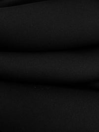 Jet Black 100% Silk Double Georgette - NY Designer - 44W