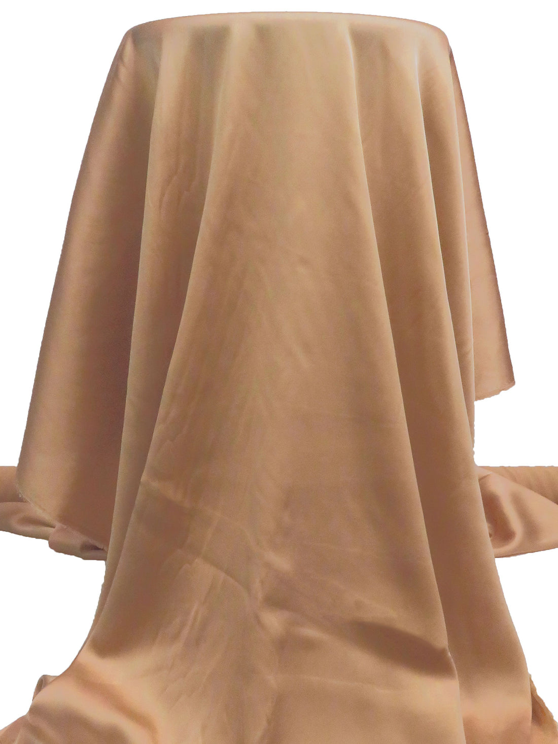 Apricot Beige Silk/Lycra Stretch Charmeuse - NY Designer - 42W
