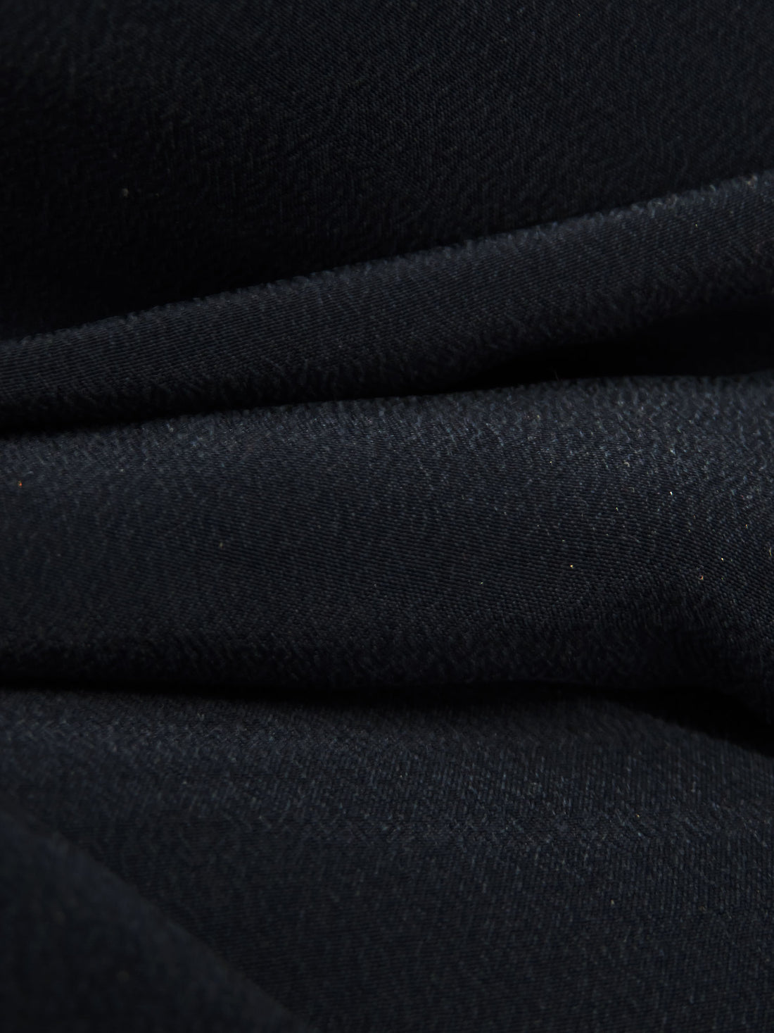 Midnight Navy 100% Silk Sandwashed Crepe De Chine - NY Designer - 43W