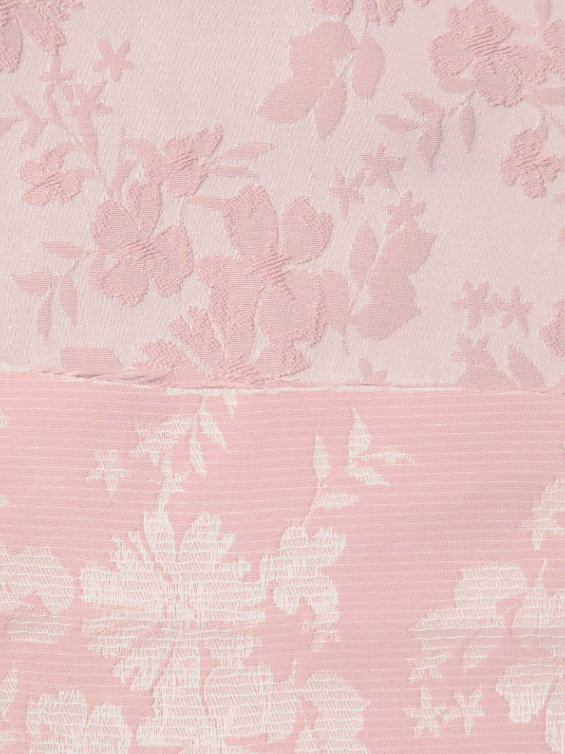 Cherry Blossom/White 100% Polyester Floral Bunch Weave Jacquard - NY Designer - 61W