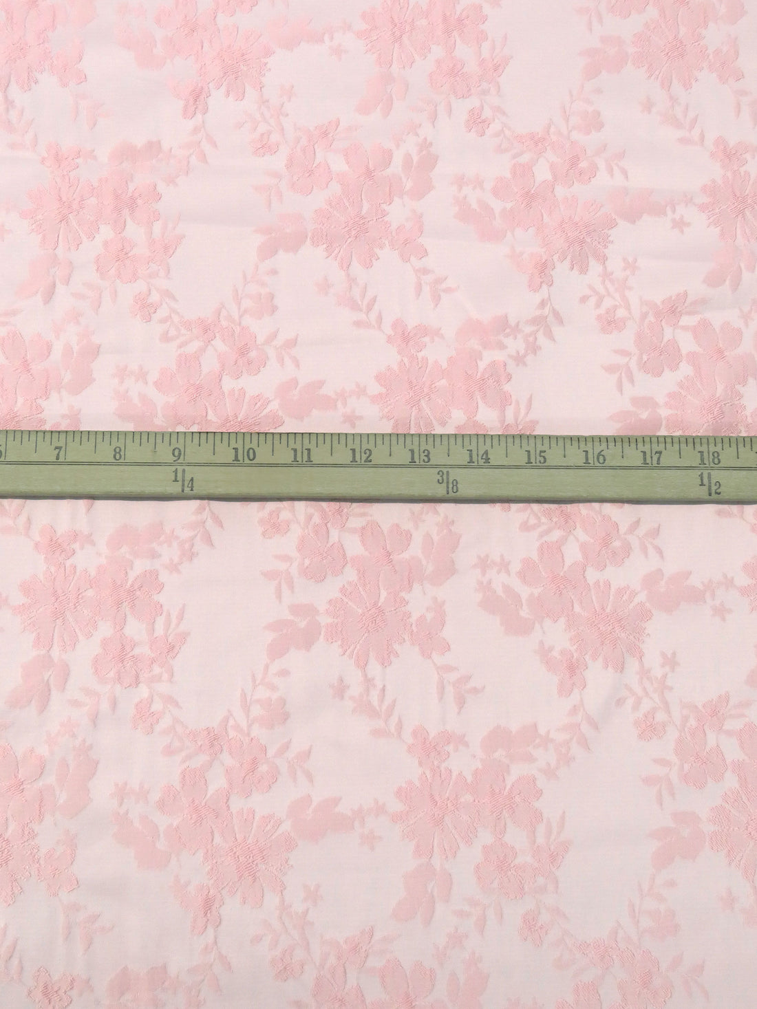 Cherry Blossom/White 100% Polyester Floral Bunch Weave Jacquard - NY Designer - 61W
