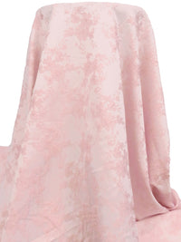Cherry Blossom/White 100% Polyester Floral Bunch Weave Jacquard - NY Designer - 61W