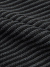 Black/Dark Gunmetal Gray 100% Polyester Corded Double Knit - NY Designer - 58W