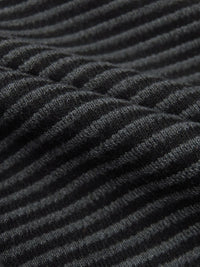 Black/Dark Gunmetal Gray 100% Polyester Corded Double Knit - NY Designer - 58W