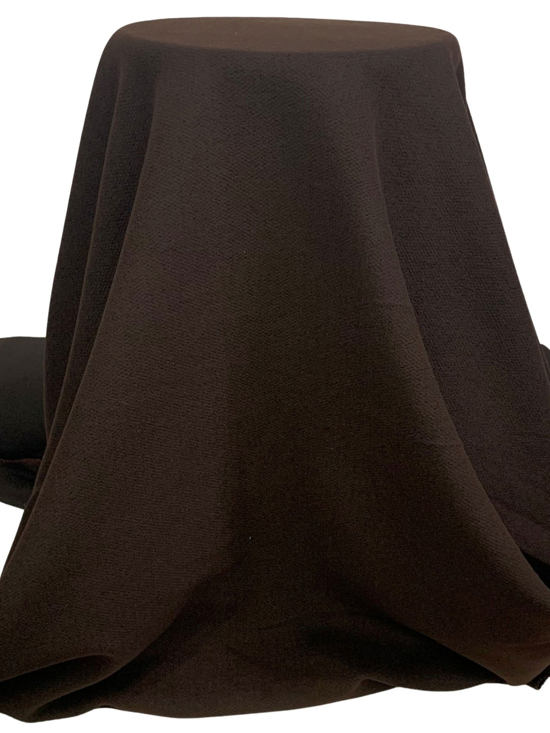 Dark Chocolate Wool/Polyester Blend Napped Coating 62W