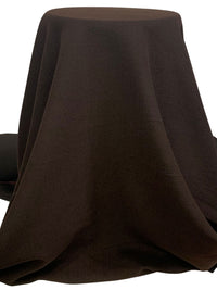 Dark Chocolate Wool/Polyester Blend Napped Coating 62W