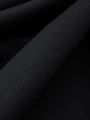 Sable Black 100% Worsted Wool Fine Twill Suiting - NY Designer - 58W