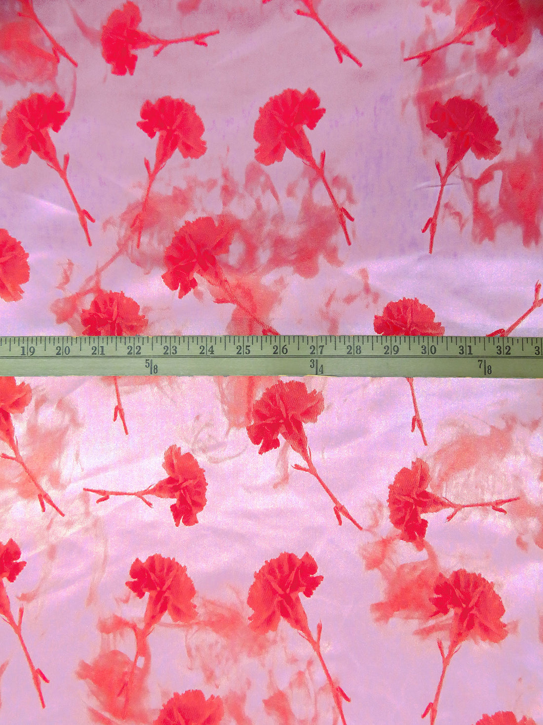 Pink Pearl/Rose Red 100% Polyester Floral Print Satin Jacquard - NY Designer - 64W