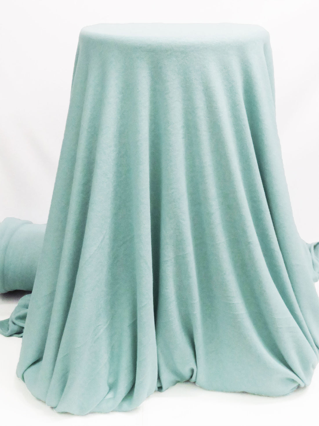 Duck Egg Blue Rayon/Polyester/Lycra Brushed Heathered Sweater Knit 61W