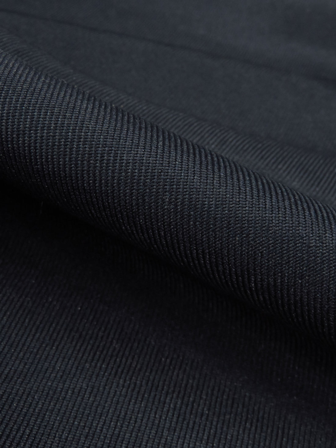 Dark Navy 100% Polyester Gabardine Suiting 60W