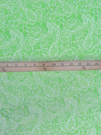 Mantis Green 100% Polyester Floral Weave Jacquard  - NY Designer - 62W