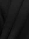 Noir Black 100% Worsted Wool Twill Suiting - NY Designer - 60W