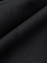 Dark Charcoal Gray Worsted Wool/Lycra Stretch Twill Suiting - NY Designer - 60W