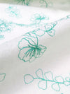 Whitesmoke/Caribbean Green 100% Cotton Floral Embroidered Voile 56W