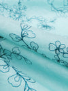 Robin's Egg Blue/Deep Sea Blue 100% Cotton Floral Embroidered Voile 56W